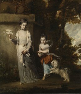 レディースアマーベルとメアリージェミマヨークの肖像、1761年頃 作： Joshua Reynolds