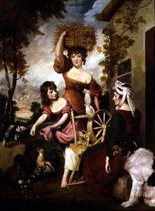 コッテージ、マチル家」（油彩・キャンバス）1788年 作： Joshua Reynolds