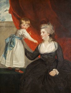名誉あるフランシス・コートネイ、レディ・ホニーウッドと彼女の娘 作： Joshua Reynolds