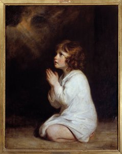 祈りを捧げる幼いサミュエル 絵画 ジョシュア・レイノルズ（1723-1792） 1777年 日。0,89x0,7 m モンペリエ musee Fabre - 祈りを捧げる幼いサミュエル。絵画 ジョシュア・レイノルズ（1723年-1792年