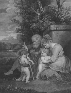 聖家族、聖マタイ2、13-13節 作： Joshua after Reynolds