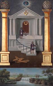 二次フリーメーソンの追跡ボード、1819 作： Josiah Bowring