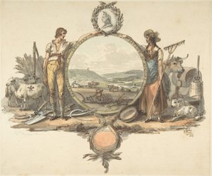 フロントピースのデザイン 1793年頃 作： Josiah Boydell