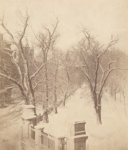 ボストン・コモンの雪景色、1850年代（写真）