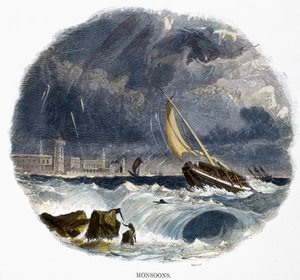 モンスーン、1849年の自然現象 作： Josiah Wood Whymper