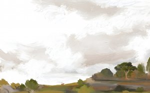 穏やかな印象派の風景画 作： 