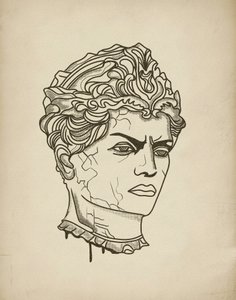 猛々しい古代の胸像 作： Josie George