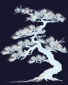 白い盆栽 作： 