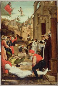 ペスト被災者のための聖セバスチャン会談、1497-99 作： Josse Lieferinxe