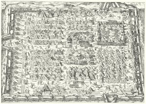 16世紀の軍事的野営地（エングレービング