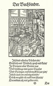 The Bookbinder（彫刻 作： Jost (after) Amman