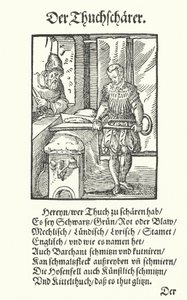 The Cloth Shearer (e.g. the engraving) 作： Jost (after) Amman