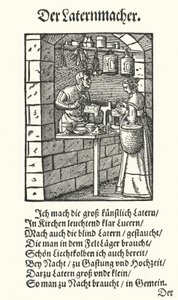 The Lantern Maker（彫刻 作： Jost (after) Amman