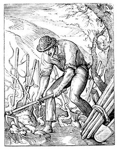 The Winegrower」（リトグラフ）（モノクロ写真） 作： Jost (after) Amman