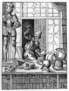 甲冑師、c1559-1591 作： Jost Amman