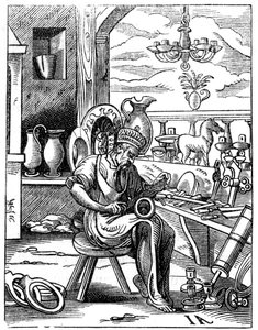 銅細工師、16世紀1849年。 作： Jost Amman