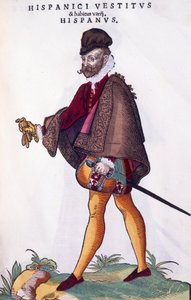 スペイン貴族の衣装、「Habitus praecipuorum popularum」より抜粋 作： Jost Amman