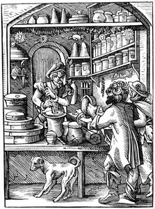 薬剤師、16世紀1849年。 作： Jost Amman