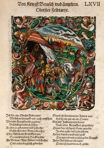 レオンハルト・フロンスペルガー（1520年頃～75年頃）1573年（カラー木版画）の「Kriegsbuch dritter theil von Schantzen und Befestungen」からの軍事手術