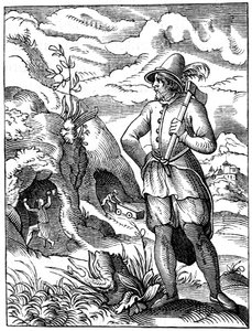 鉱夫、16世紀1849年。 作： Jost Amman