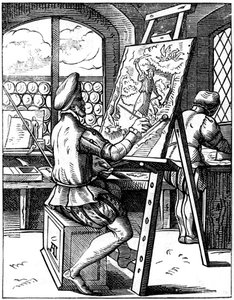 画家、16世紀1849年。 作： Jost Amman