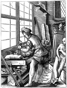 彫刻家、16世紀1849年。 作： Jost Amman