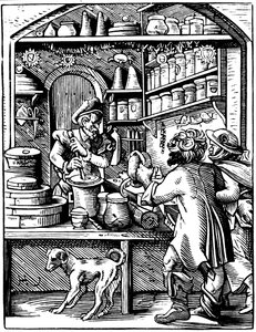 Druggists Shop、1568 作： Jost Amman