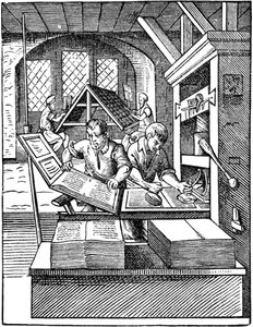 プリンターワークショップ、1568。 作： Jost Amman
