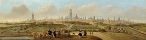 ユトレヒトの街の眺め、c。 1650～1660年 作： Jost Cornelisz Droochsloot