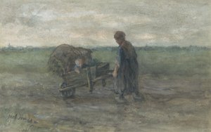 畑からの帰り道（水彩、ボディカラー、紙） 作： Jozef (1824 1911) Israels