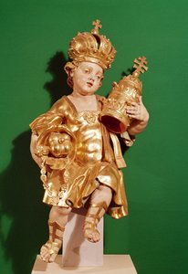 ヨーロッパ、世界の4つの大陸を代表するグループ（ポリクロームウッド）