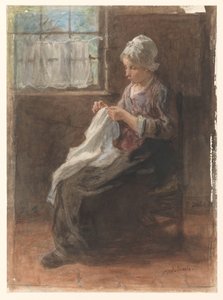 お針子 作： Jozef Israëls (signed by artist)