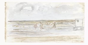 海水浴客と海馬車 作： Jozef Israëls