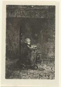 ハイチェアの子供 作： Jozef Israëls