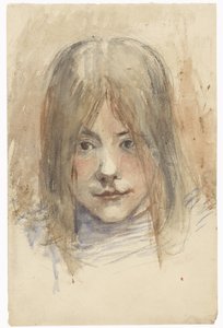 少女の肖像画 作： Jozef Israëls