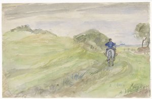 田舎道のライダー 作： Jozef Israëls