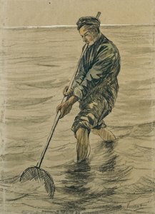 シェルフィッシャーマン、1863-90 作： Jozef Israëls
