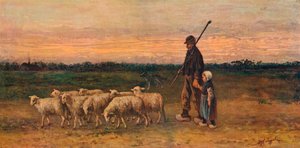 群れの帰還、c1899 作： Jozef Israëls