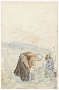 土地で働く 2 人の女性 作： Jozef Israëls