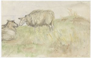 2 匹の羊 作： Jozef Israëls