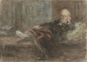 病気の足の自画像 作： Jozef Israëls