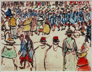 Le Départ.電車に乗ると 作： József Rippl Rónai