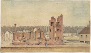 バージニア州ピーターズバーグの酒場の廃墟 作： Jr. William Skinner Simpson
