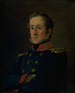 海軍士官としての制服を着た海兵画家エミール・ヴィルヘルム・ノルマン 作： Jørgen Roed