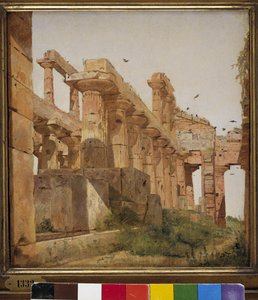 イタリア、パエストゥムのヘラ神殿 作： Jørgen Roed