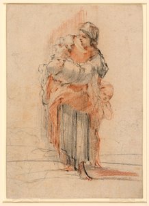 2 人の子供を持つ女性 作： Jérôme François Chantereau