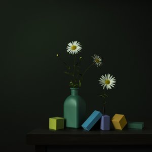 デイジーの花瓶 幾何学模様ブロック 作： 