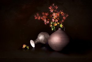 ドラマチックな秋の静物画 作： 