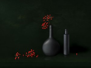 現代的なベリーの静物画 作： 