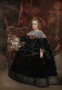 マリア・テレサ 1638-1683、スペインのインファンタ、1645年頃。 作： Juan Battista Martinez del Mazo